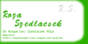 roza szedlacsek business card