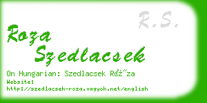 roza szedlacsek business card